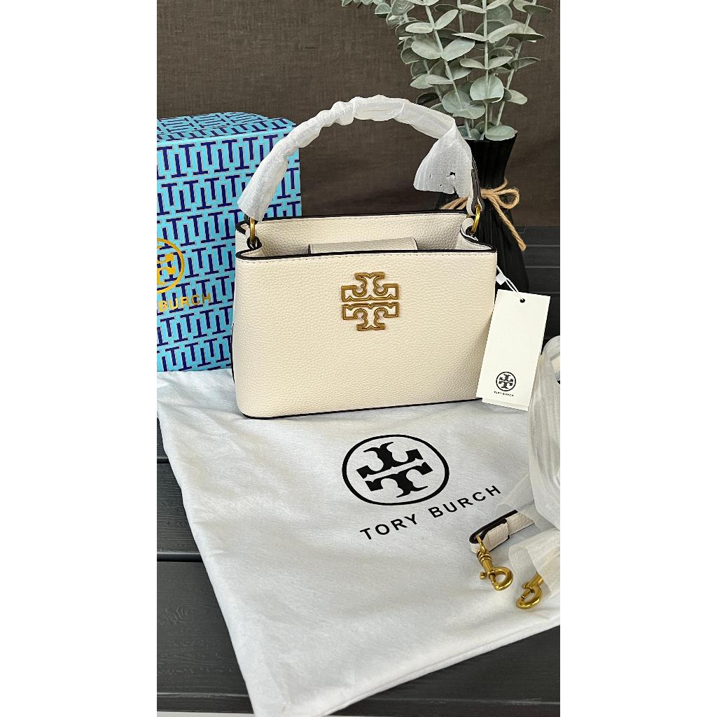 Tas Tory Burch Britten Micro Satchel – White