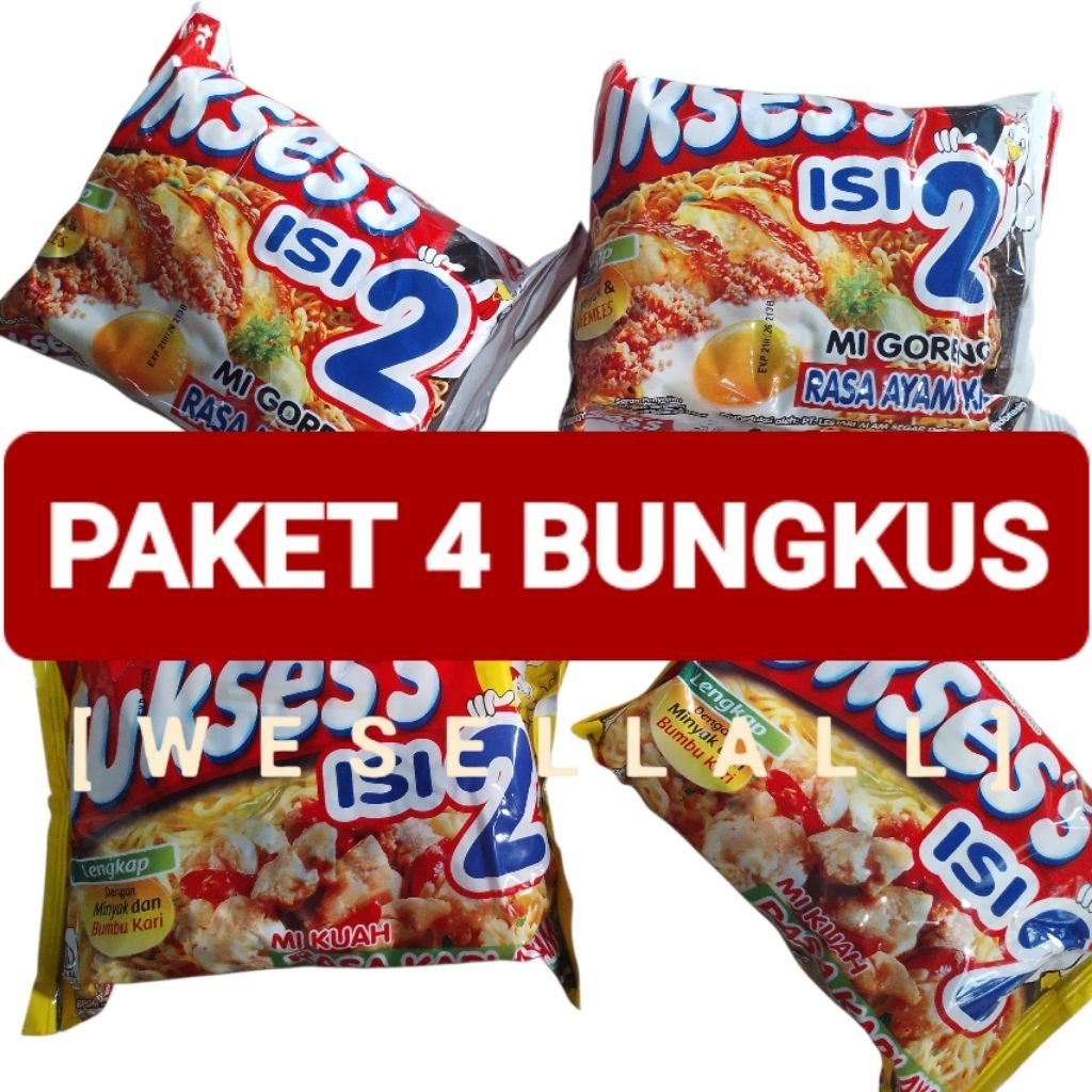 

Suksess Isi 2 Mi Instan PER PAKET Isi 4 Bungkus @ 116 gr-133 gr | 0016SPA