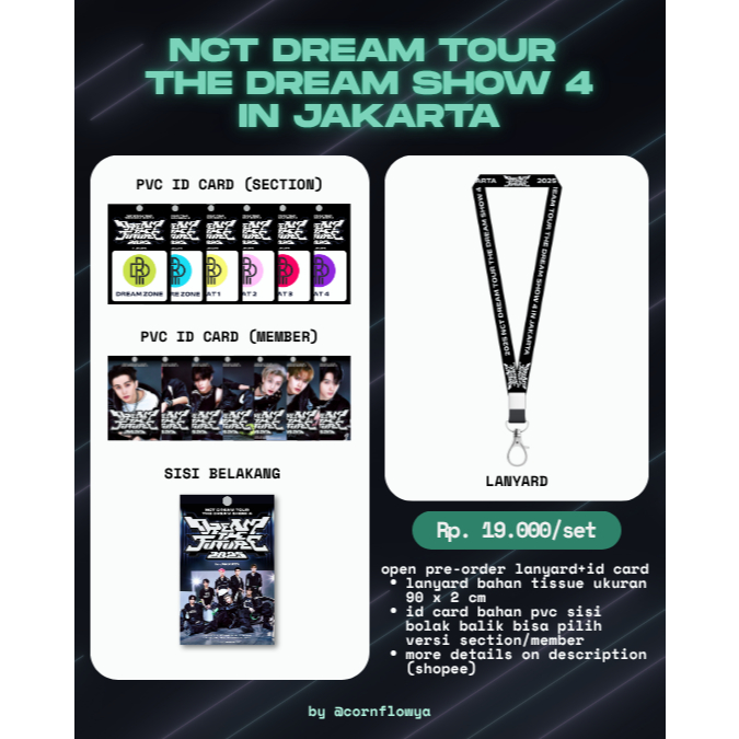 

lanyard set id card nct dream tour the dream show 4 dream the future 2025 konser +merch kpop