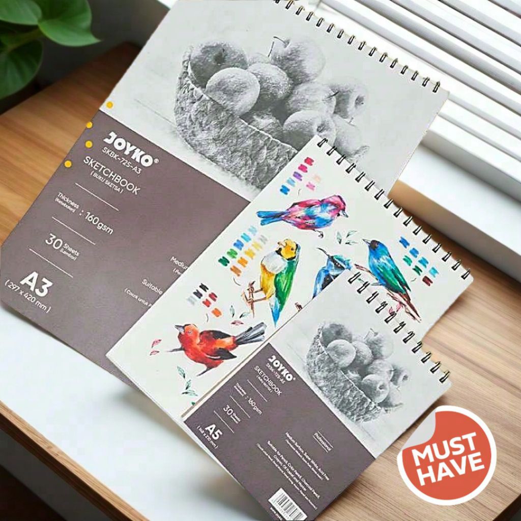 

[100%ORI/REAL pict] Buku Sketsa Gambar / Sketch Book / Tebal 160 gsm - merk Joyko ukuran A5 / A4 / A3
