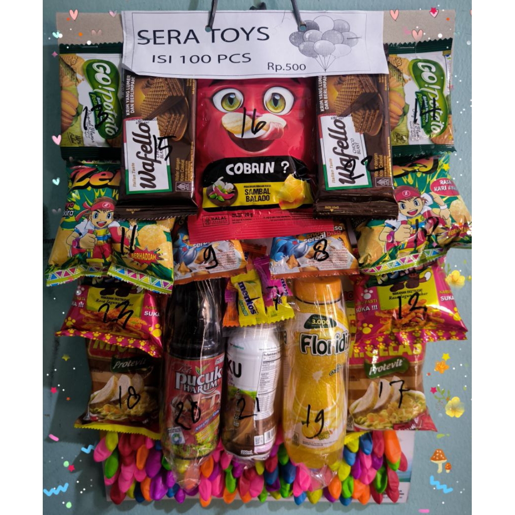 

paket usaha balon renceng berhadiah isi 100pcs