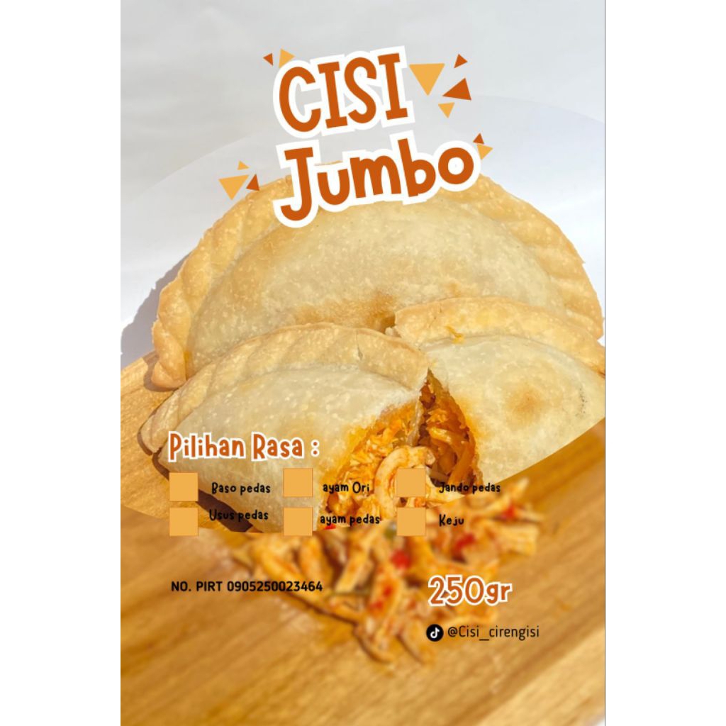 

CISI JUMBO ayam suwir pedas
