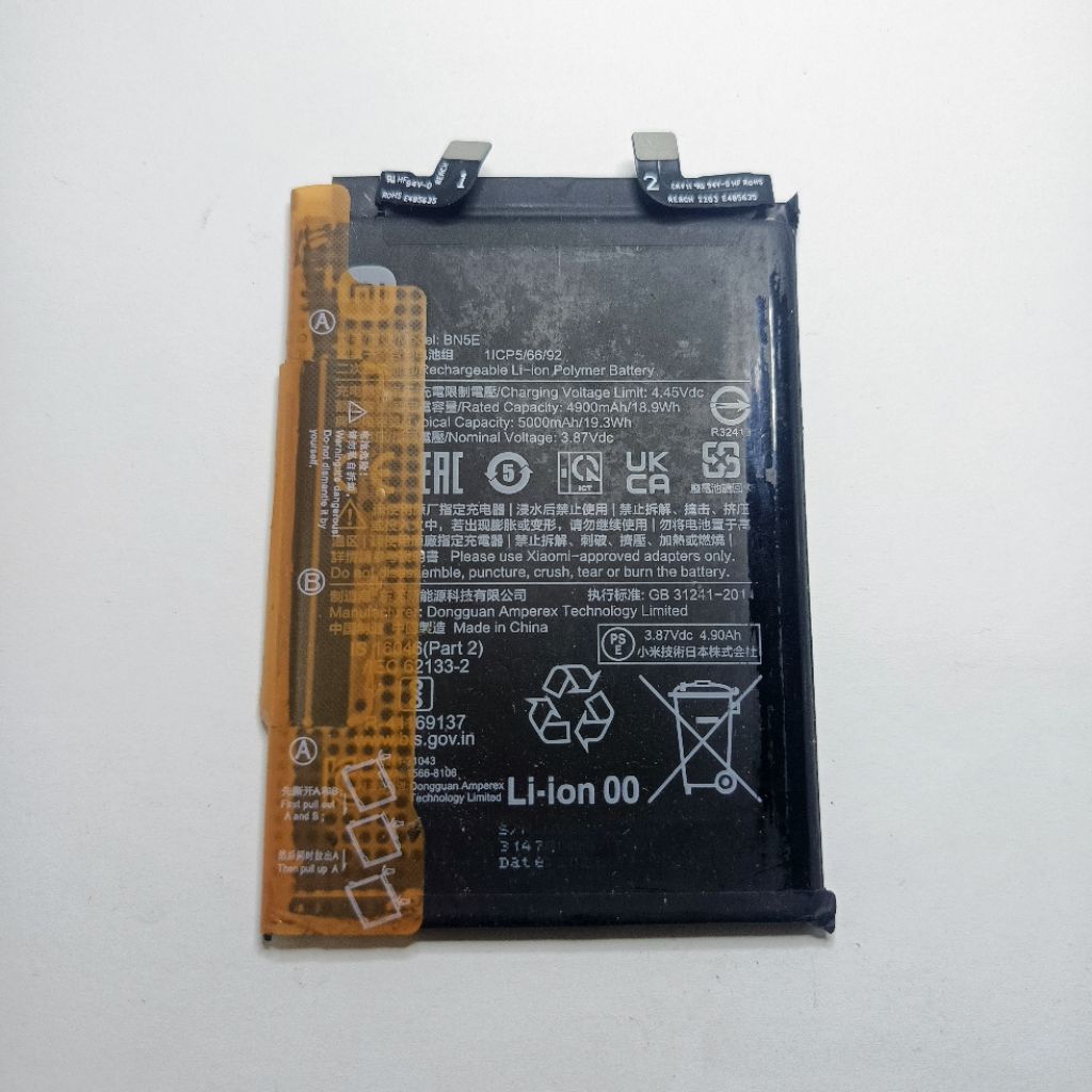 Baterai BN5E Redm N0te 11 Pro 5G, Original Copotan/ORI Bawaan HP