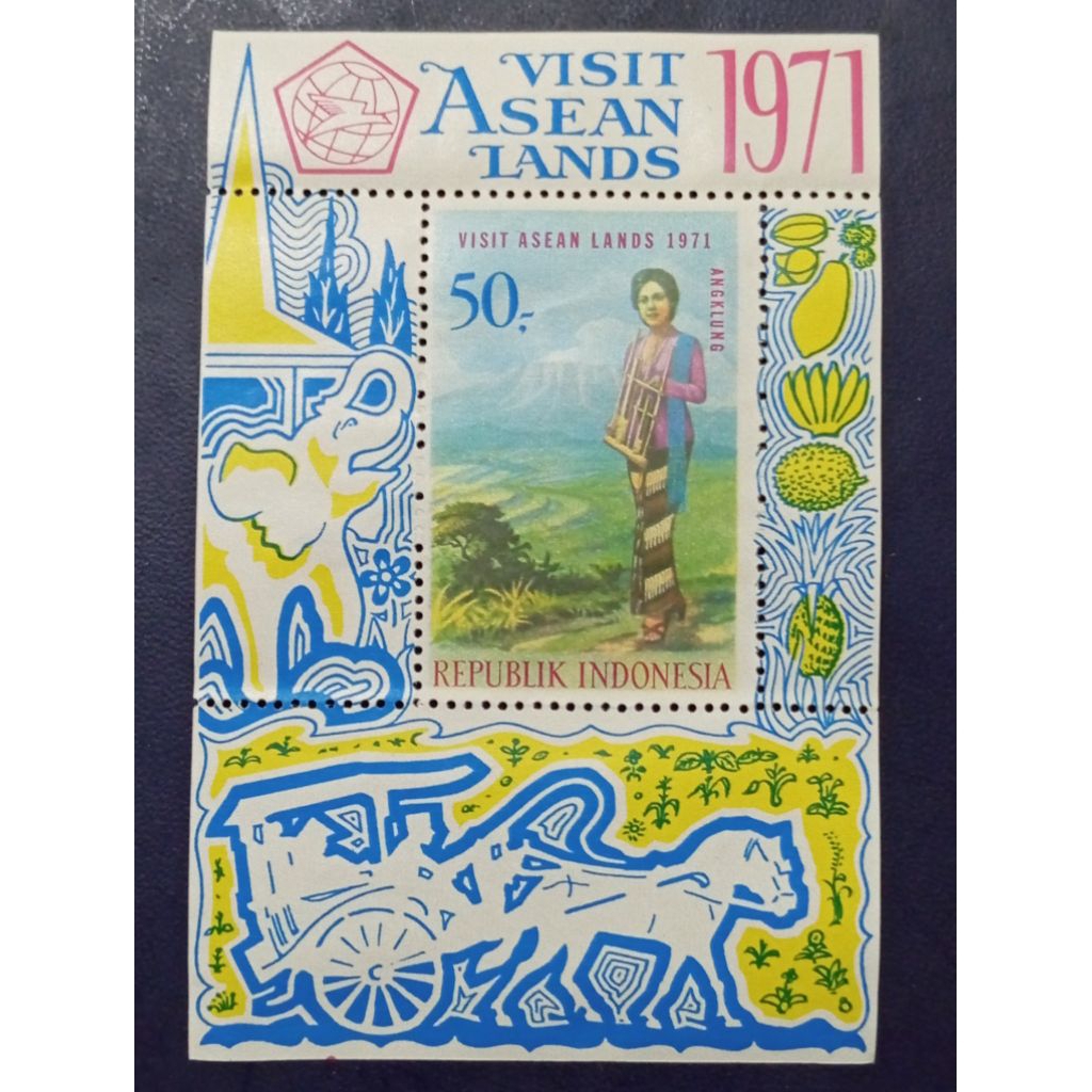 

Souvenir Sheet Visit ASEAN Land 1971