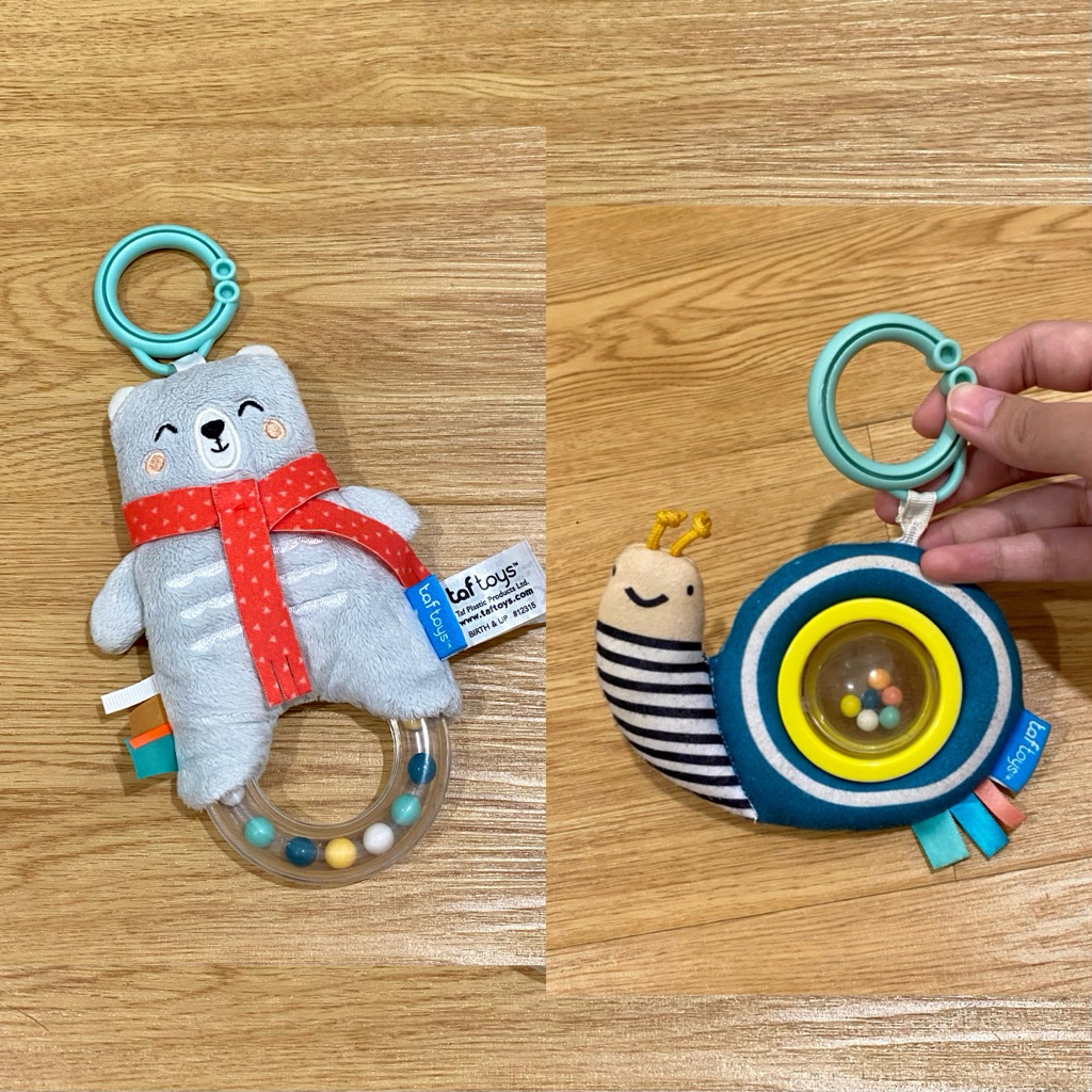 PRELOVED TafToys Scotty the Snail Paul the Bear Kimmy the Koala Prince the Penguin Teether Rattle | 