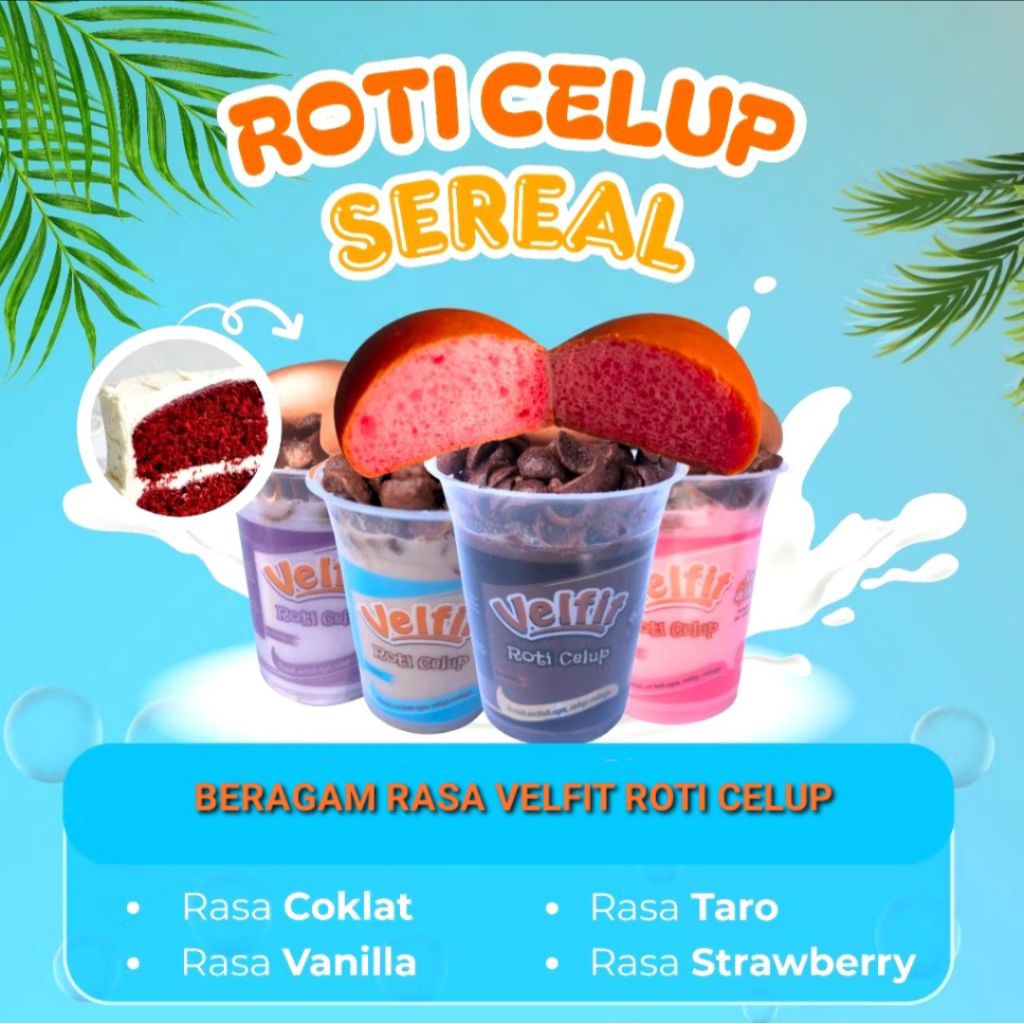 

Velfit Roti Celup Sereal Rasa Susu Coklat, Vanilla, Strawberry, dan Taro (Eceran)