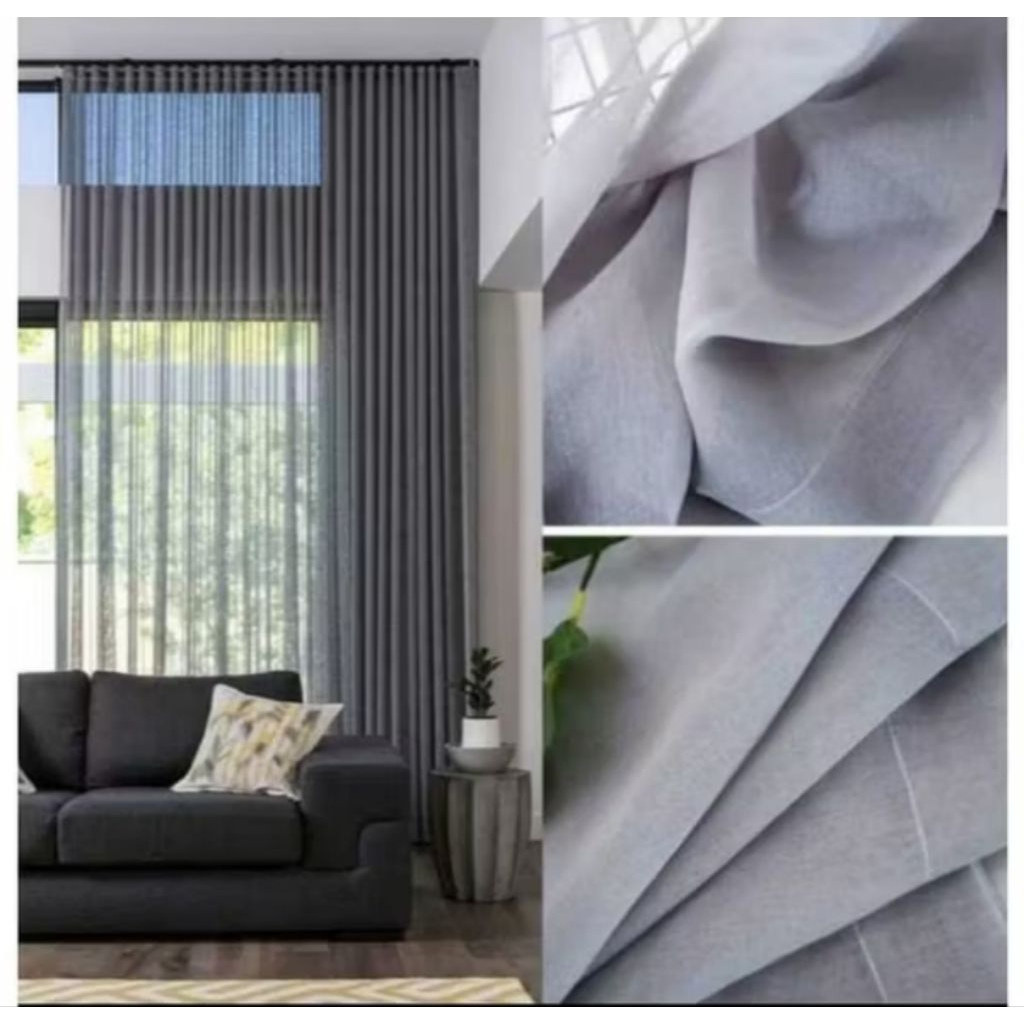 Dalaman Gorden Vitrase Gorden Vitrase polos warna abu Vitrase Gorden motif import gorden Vitrase jen