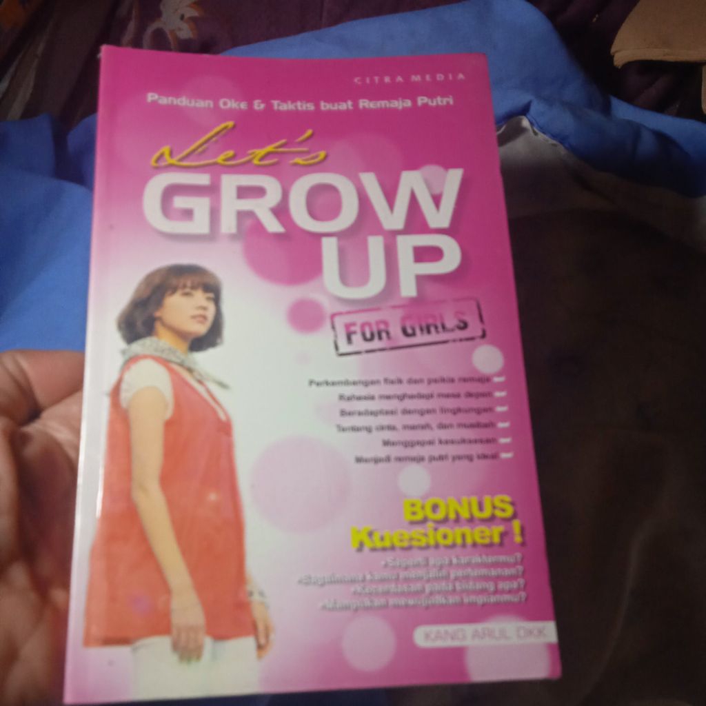 buku Let's Grow up for Girls, Panduan buat remaja putri, menjadi remaja putri yang ideal, buku origi