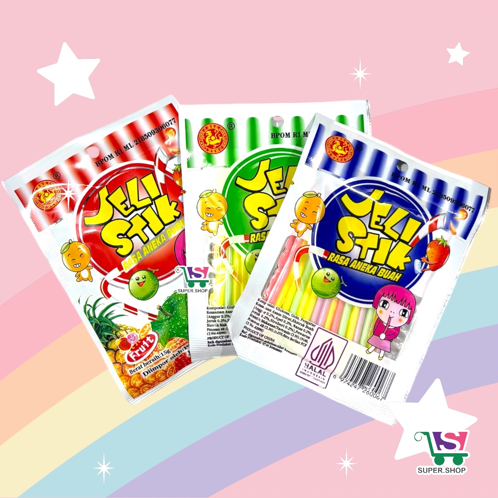 

Jeli Stik Aneka Buah Mini Jadul Viral 15 Gram