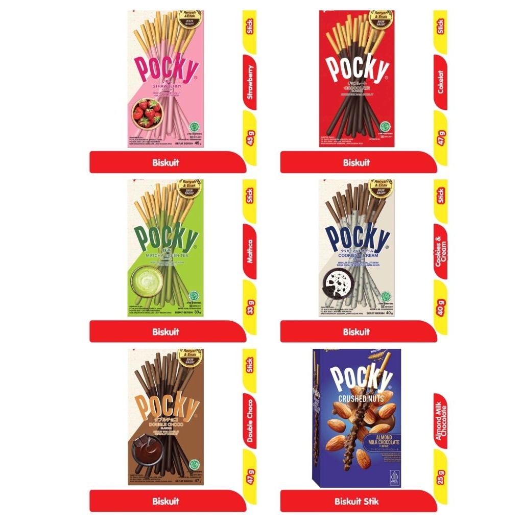 

POCKY biskuit stick 47g (kemasan besar)