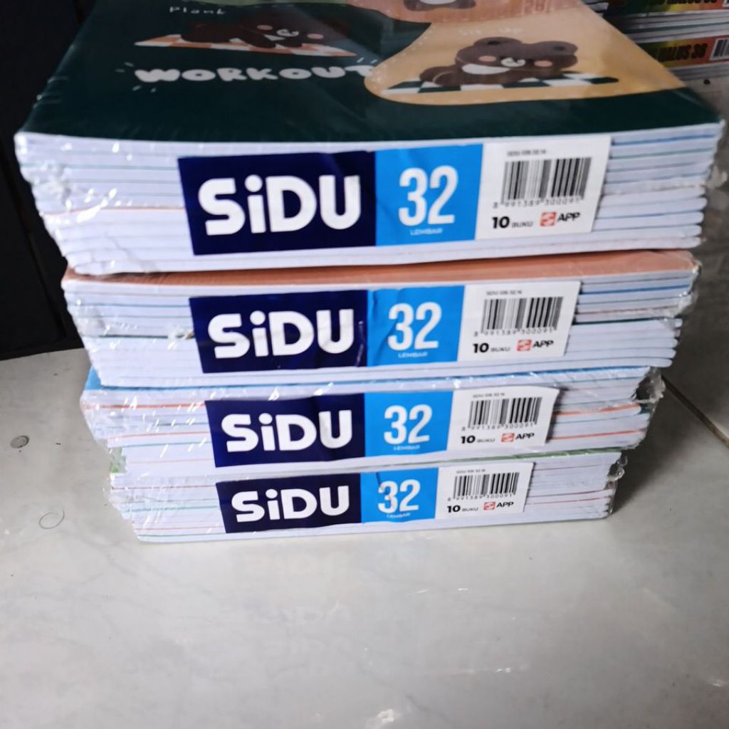 

sidu buku tulis 32 lembar per pack 10 buku