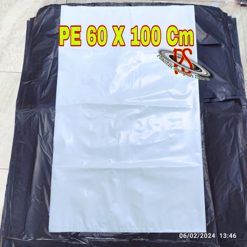 Kantong Plastik Sampah 60 x 100-60 Plastik Putih Susu 60 x 100 Cm , Kantong Sampah 60x100 Cm Plastik
