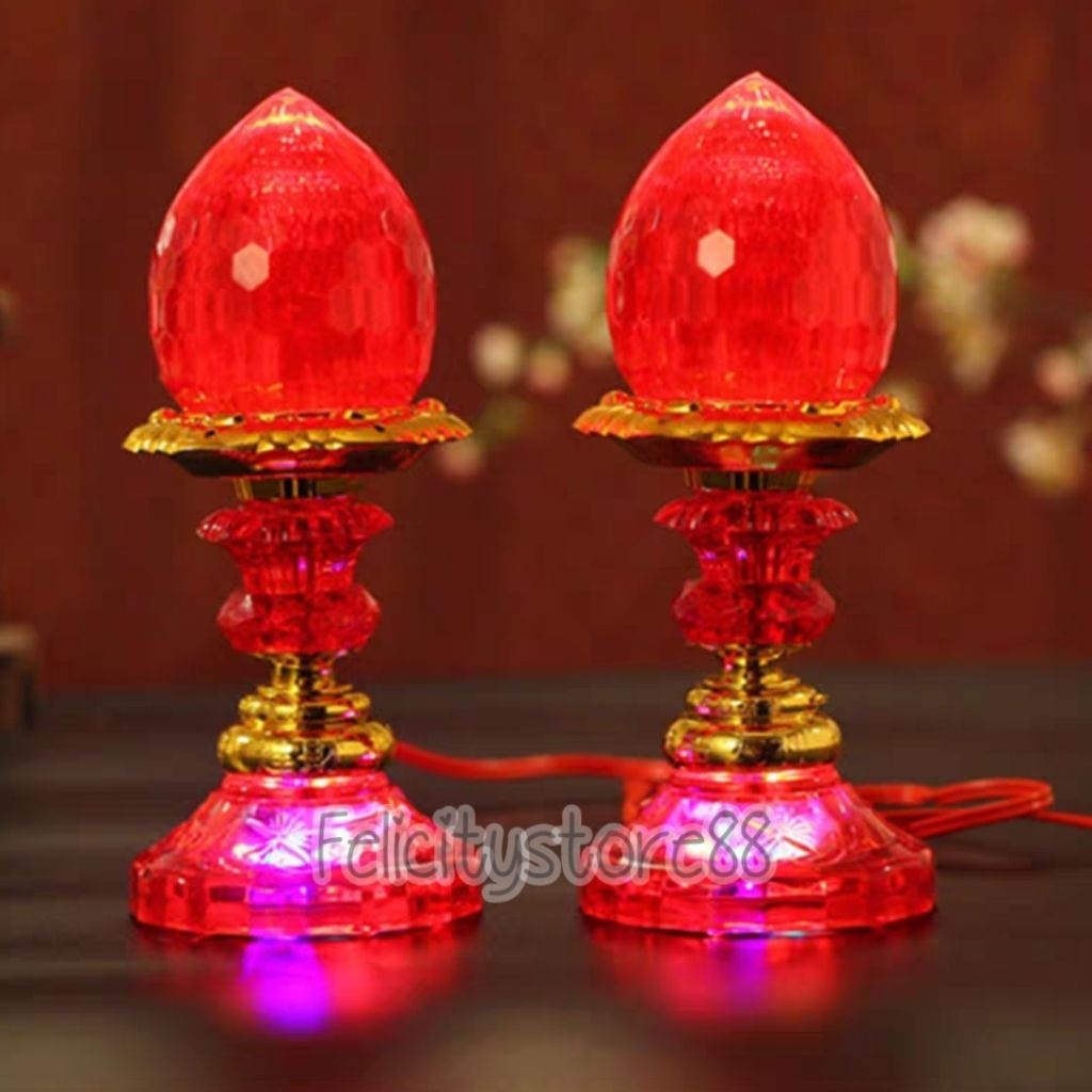 Lampu Sembahyang Led Shiento 20cm Lampu led Shiento Merah