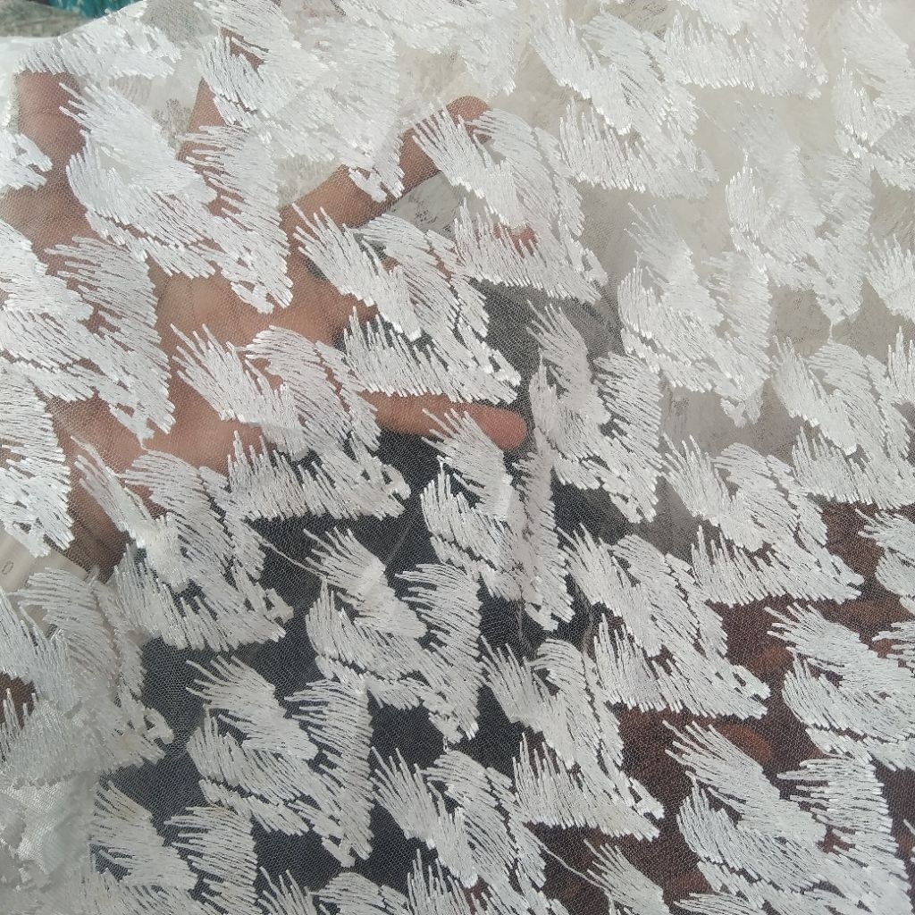 Kain organza bordir | Harga/0,5m | bahan organza bordir| bahan organza bordir | kain organza bordir.