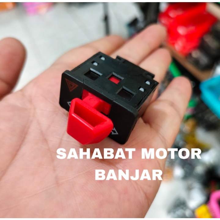 saklar hazard 30mm merah tombol sen hazard kedip spacy vario scoopy beat fi revo