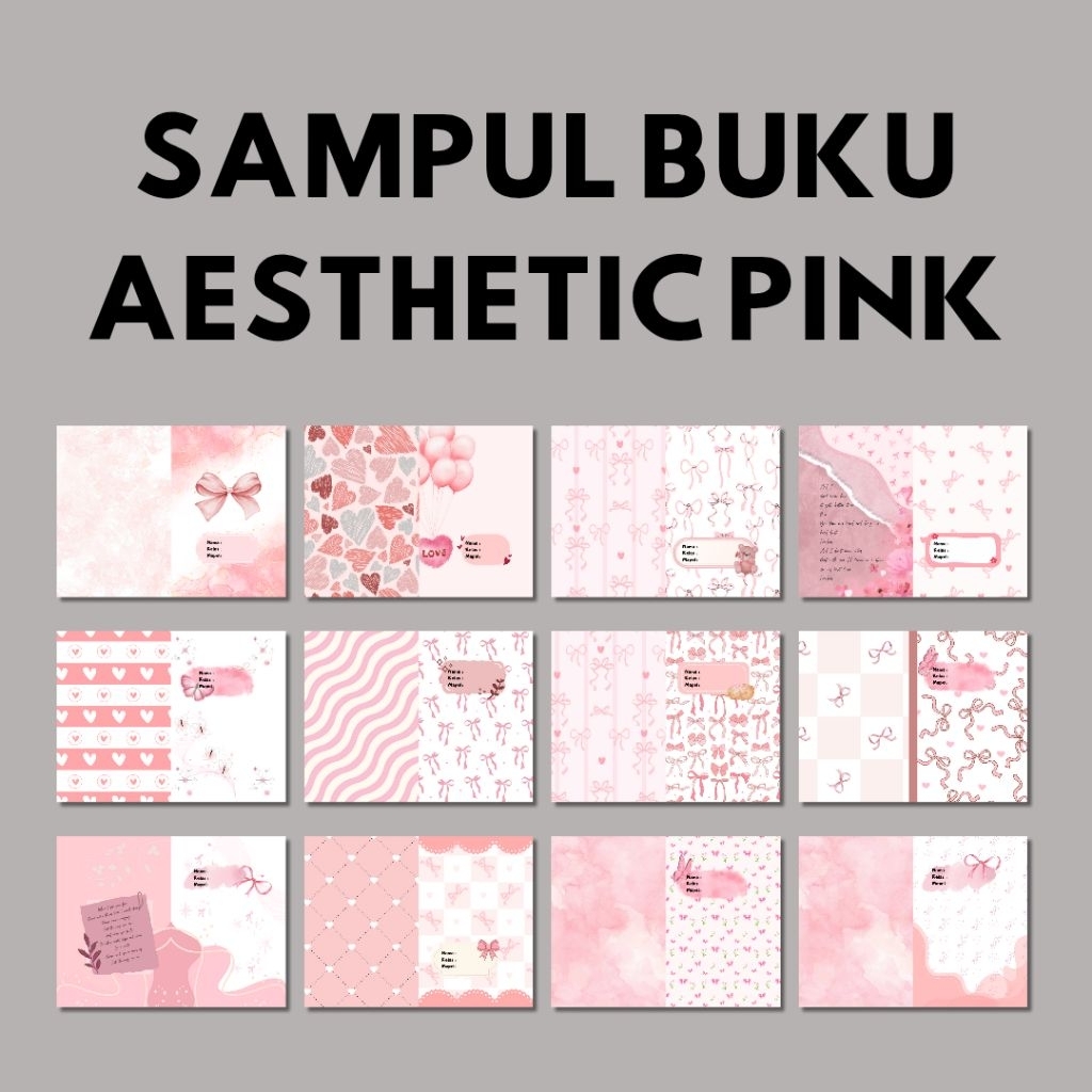 

SAMPUL BUKU B5 / A5 AESTHETIC PINK COQUETTE EDITION