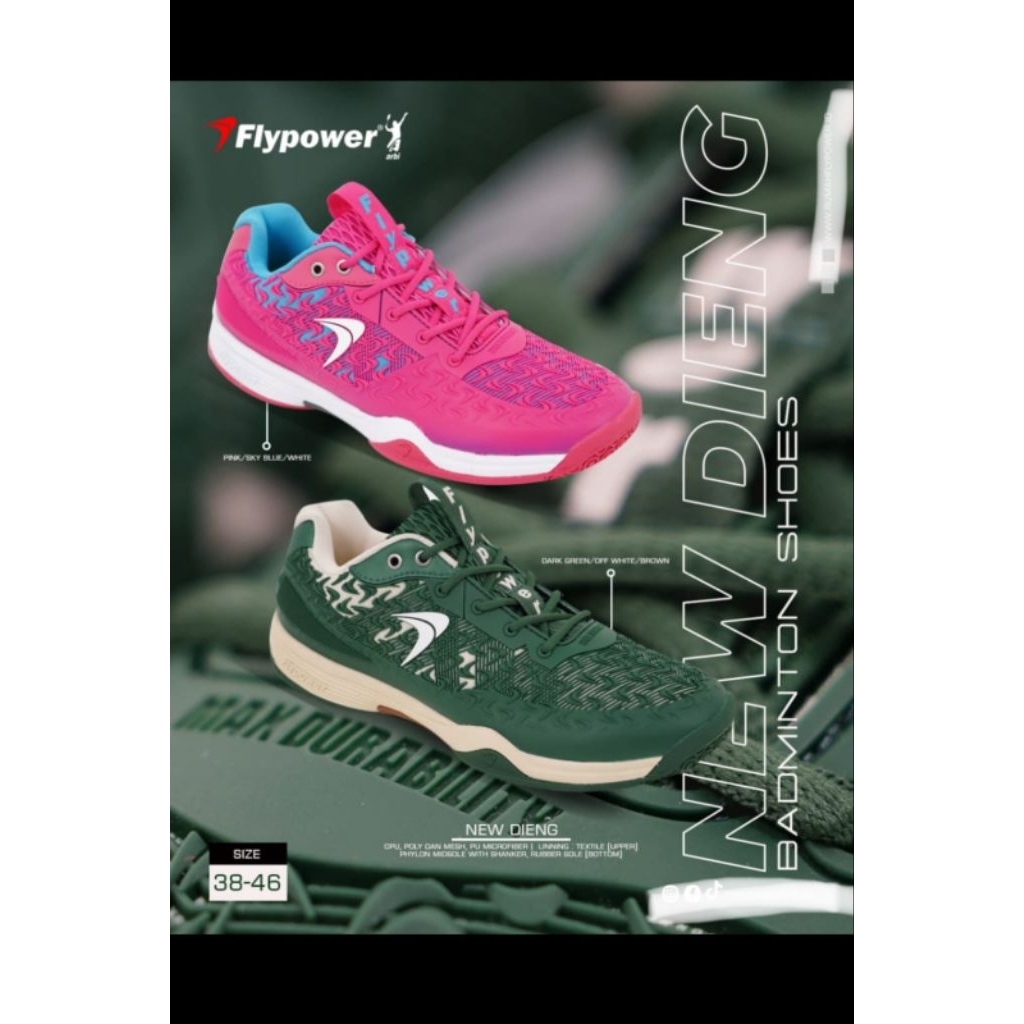 sepatu bulutangkis FLYPOWER New DIENG (SBFP-110)/sepatu Flypower New DIENG