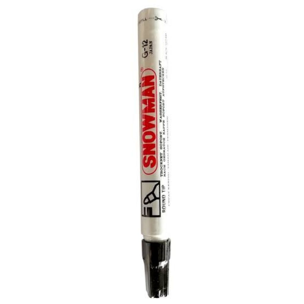 

spidol hitam permanent snowman g12 harga satuan