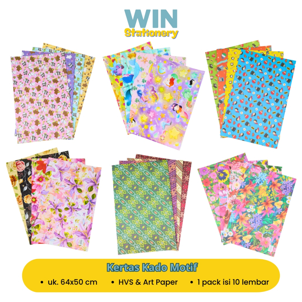 

Bamboo Kertas Kado Motif Medium HVS & AP