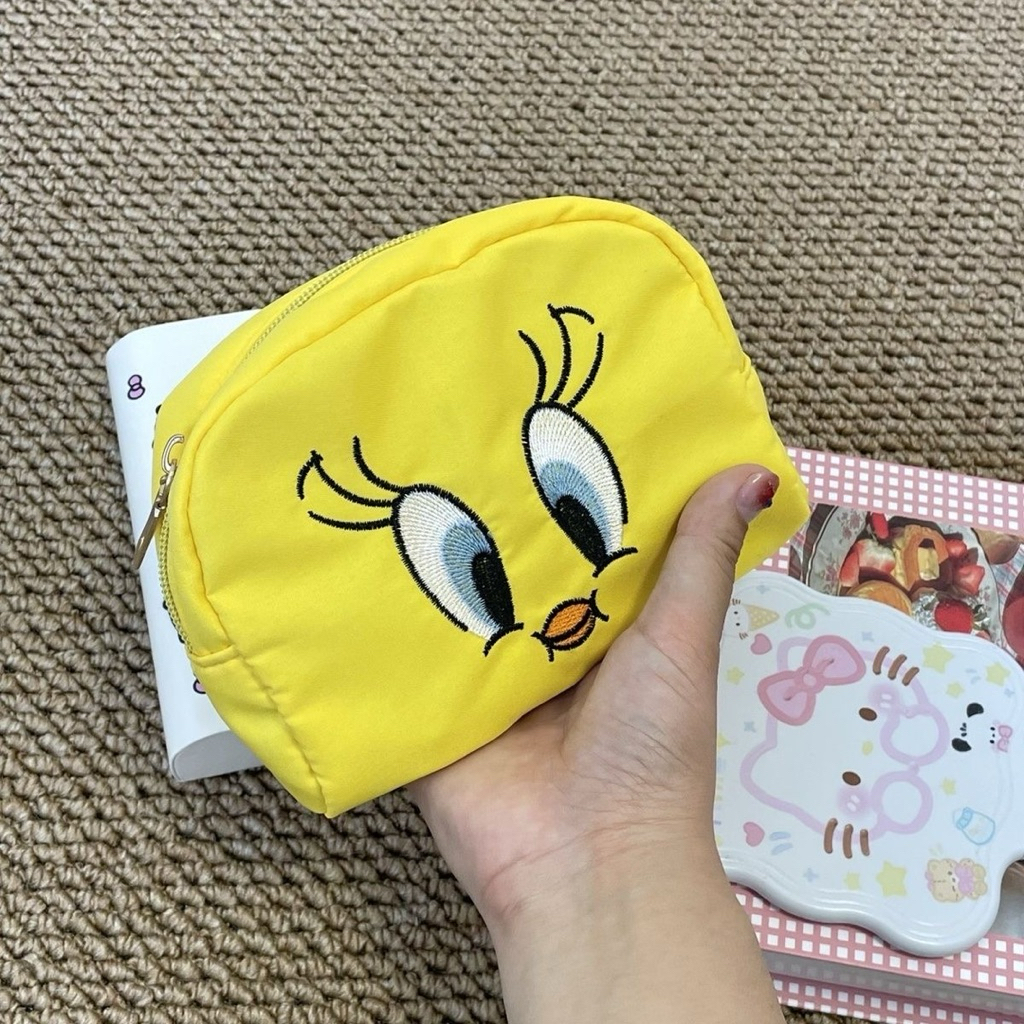 [PREORDER] Tas Kosmetik Bordir Lucu Motif Burung Gaya Kapasitas Besar