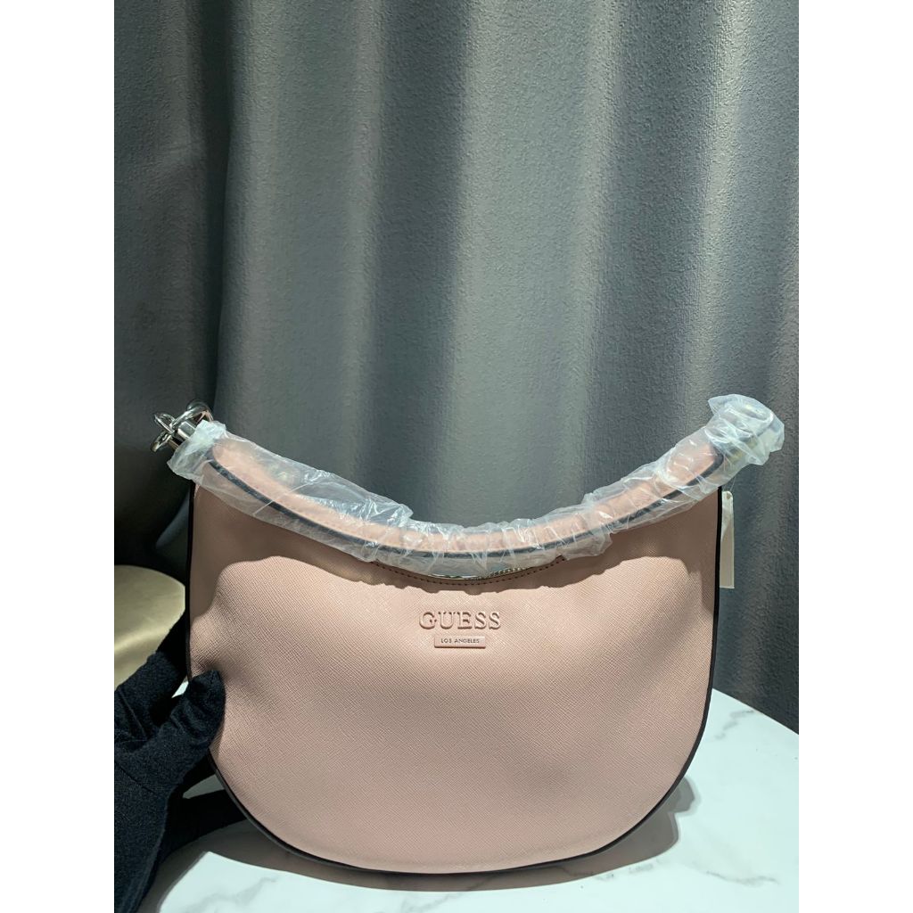 Guess Halfmoon Shoulder Bag Pink NEW