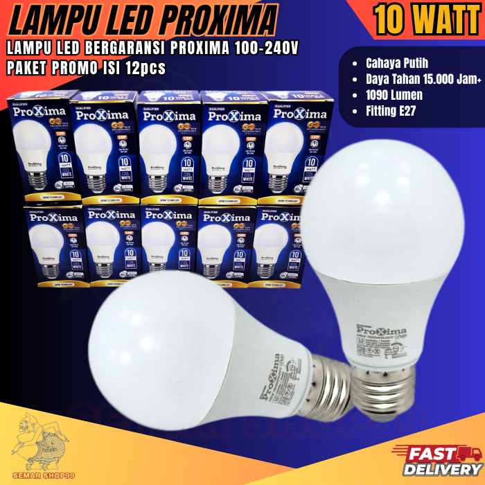 PAKET PROMO HARGA GROSIR 12PCS LAMPU LED 10WATT/BOLAM LAMPU LED 10WAT CAHAYA PUTIH SUPER TERANG AWET