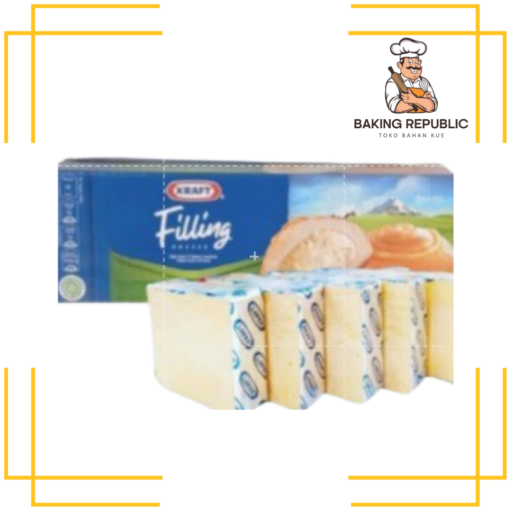 Keju Kraft Filling Repack 200gr | Kraft Cheese Isian Olesan