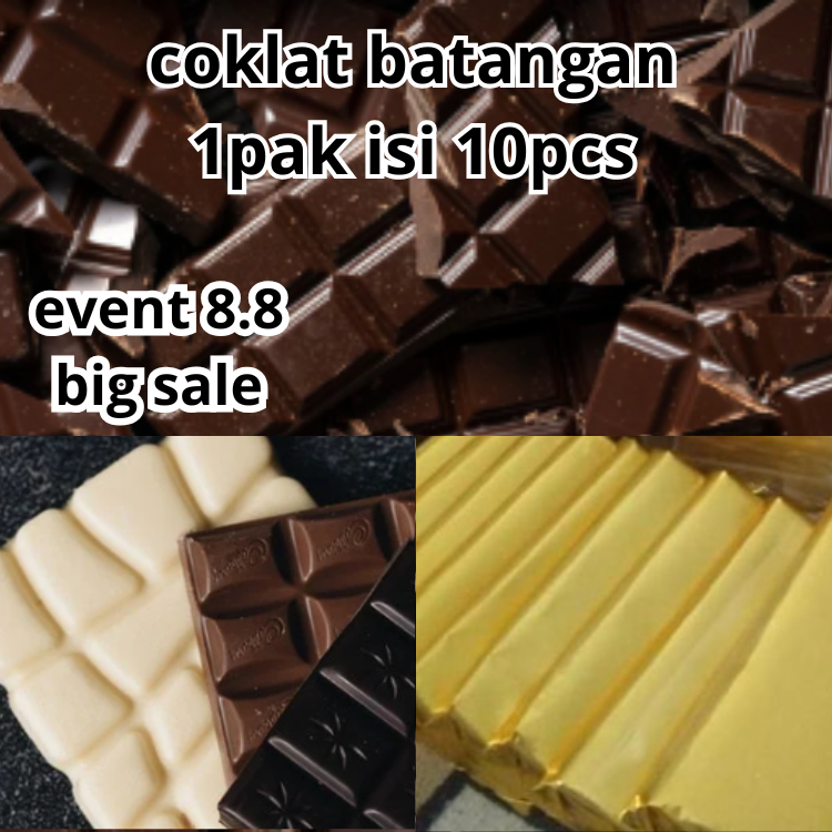

coklat silverqueen batangan isi 10pcs berat 100gram/ pcs cokelat kiloan mix milk delfi isi kacang mede