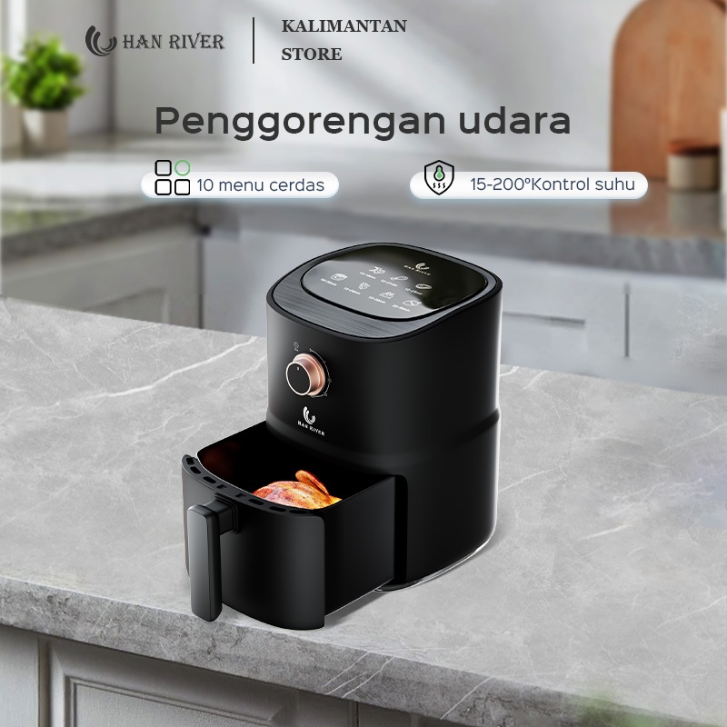 [Pengiriman dari Banjarmasin]HAN RIVER Air Fryer 3.5L Air Fryer Low Watt 500 Watt