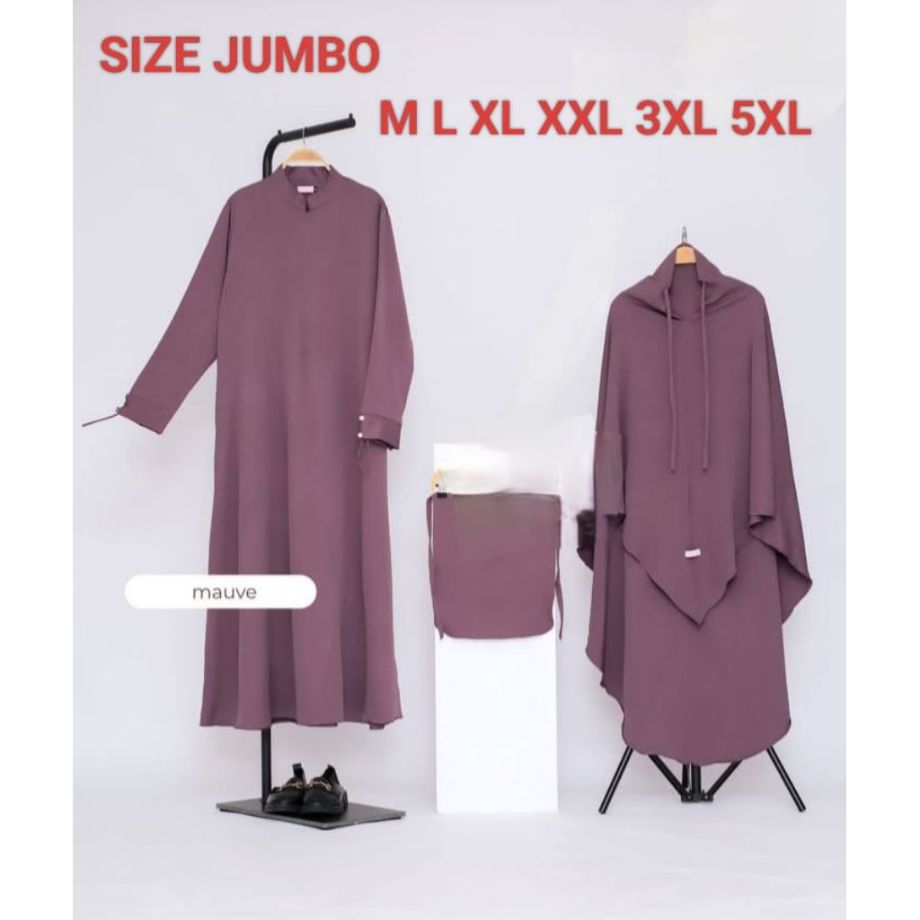GAMIS SET HIJAB SYARI TERBARU JUMBO MEWAH ELEGAN