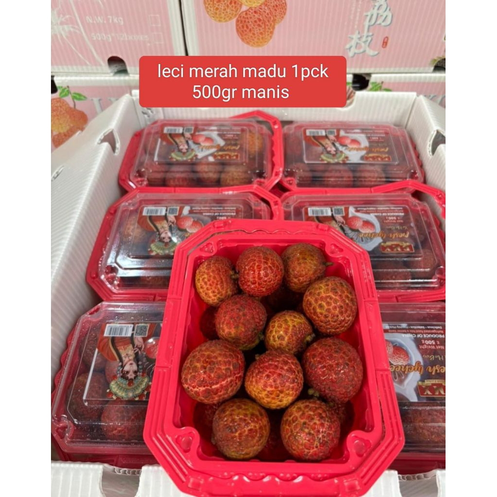 

Buah segar leci lychee madu 1pck 500gr buah