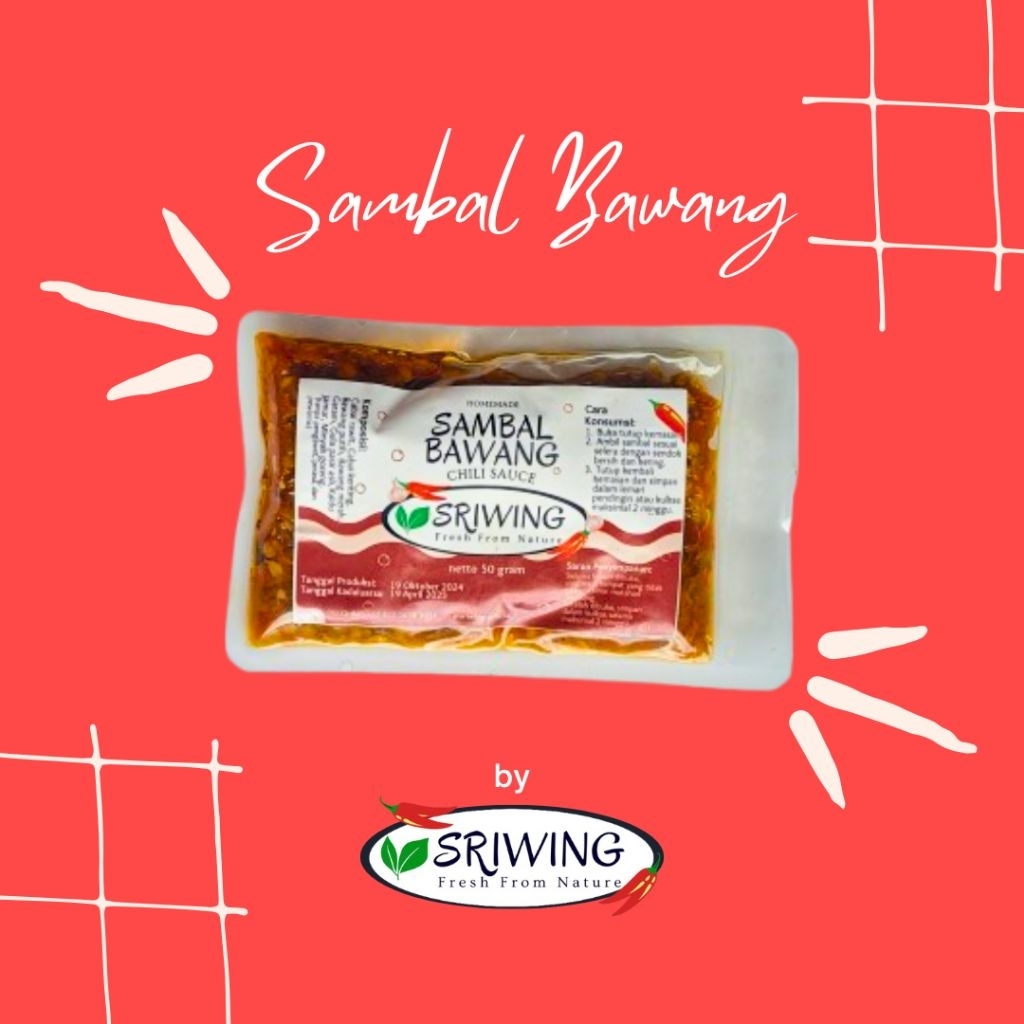 

Sambal Bawang Retort Pack 50gr Sriwing