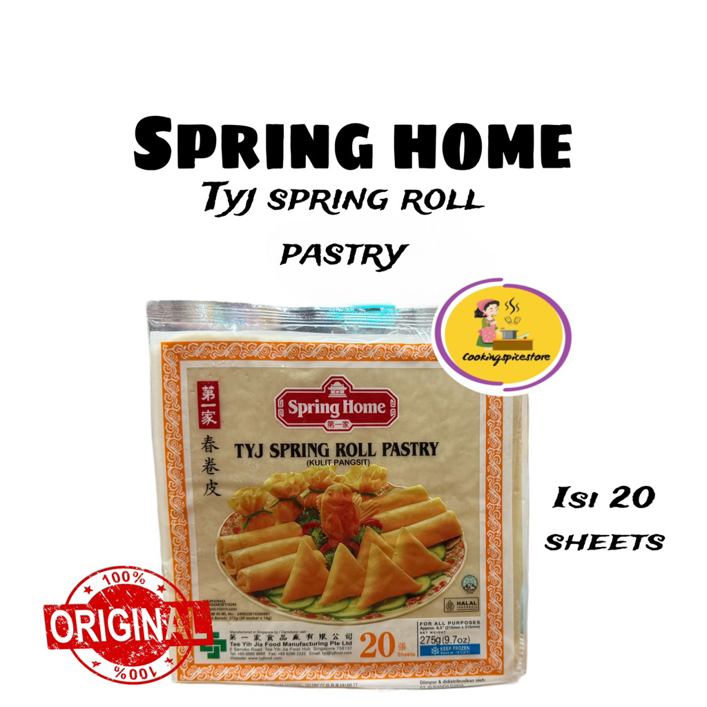 

Kulit lumpia TYJ spring roll / kulit pangsit TYJ / spring roll TYJ pastry isi 20 sheet (besar) halal MUI 275gr