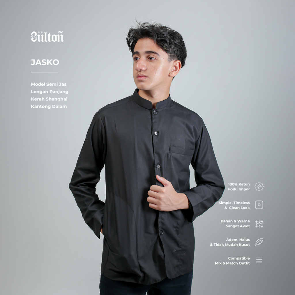 Jas Koko Sultan Premium Baju Koko Pria Dewasa Jasko Saku Samping