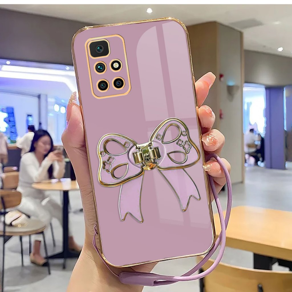 Soft Case Xiaomi Redmi 10/10 2022 Case Stand Holder Silicone Luxury Plating