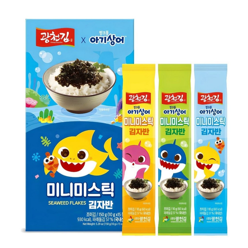 

Gwangcheon Kim PinkFong Baby Shark Mini Mystic Kimjaban Seaweed, 10gr