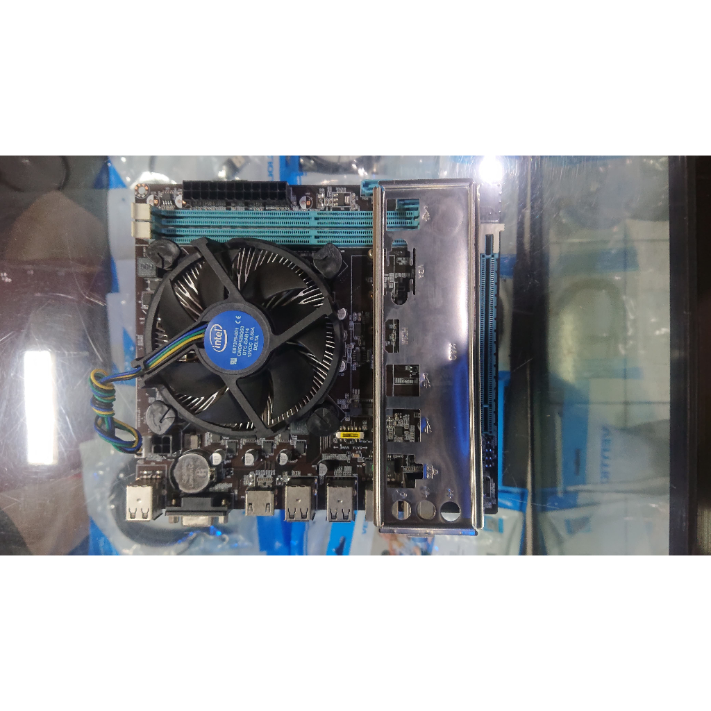 Paket Mainboard H61 LGA 1155 Dan Processor I5 2400 + Fan Ori + Backpanel / Case + psu standar