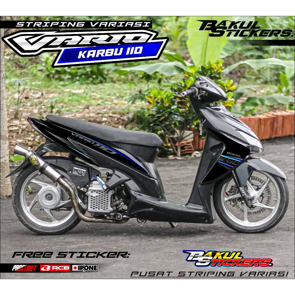STRIPING VARIASI MOTOR VARIO KARBU 110 SPX EDITION / STICKER LIST VARIASI HONDA VARIO KARBU 110