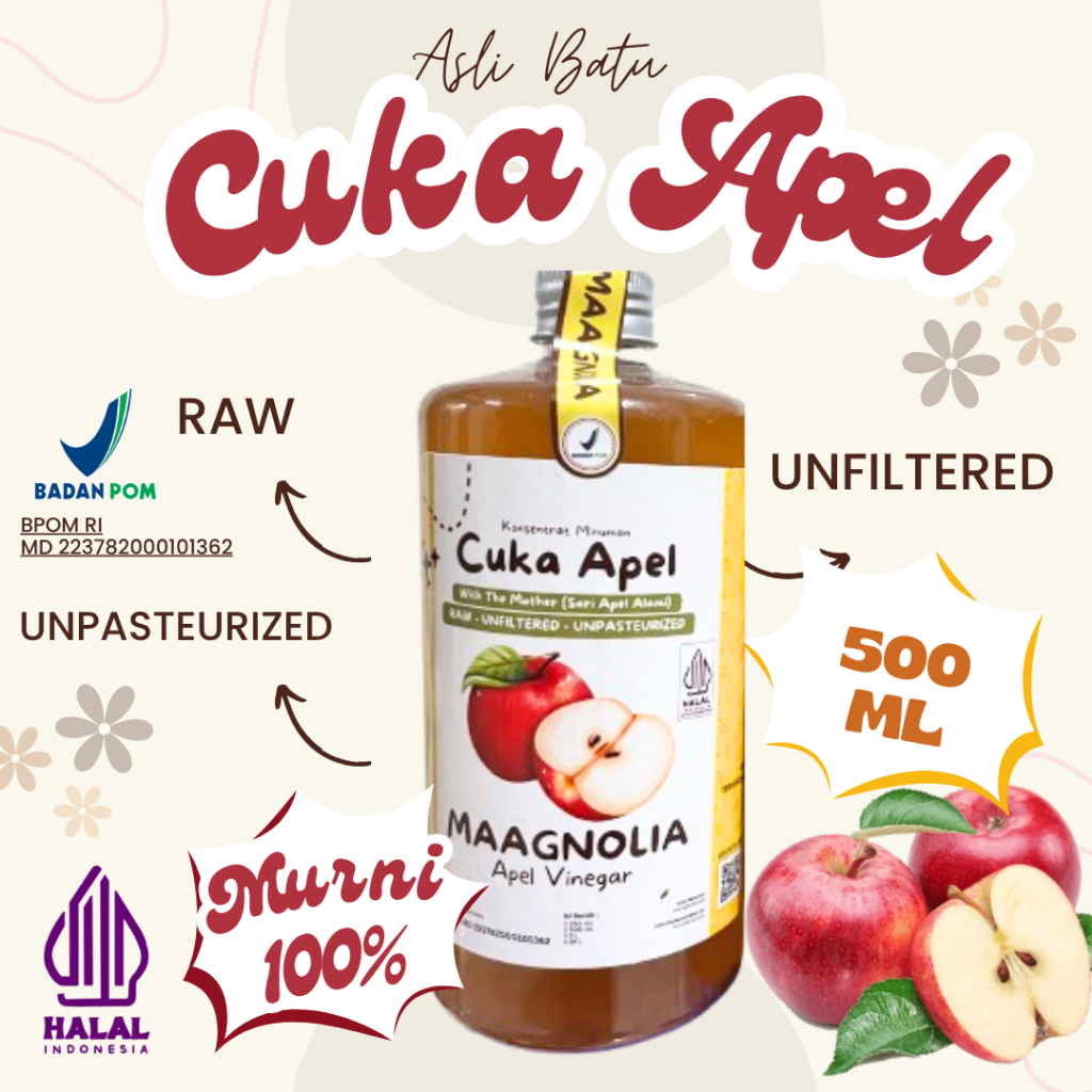 

Forcysn Cuka Apel Untuk Kesehatan Cuka Apel With Mother Organik Cuka Apel Magnolia Premium 250Ml,