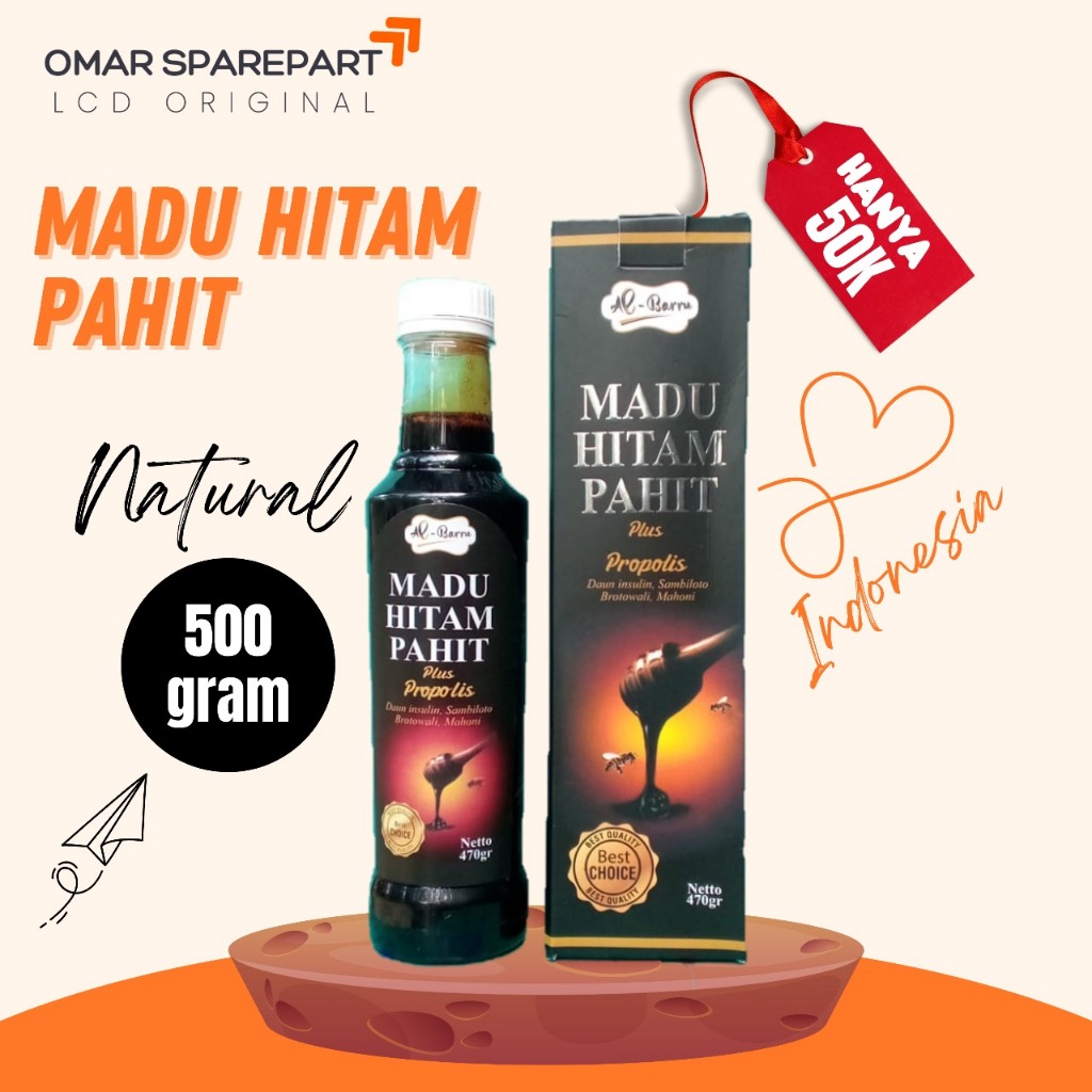 

COD Madu hitam pahit / madu plus propolis / membantu mengobati berbagai penyakit berat 500 gram