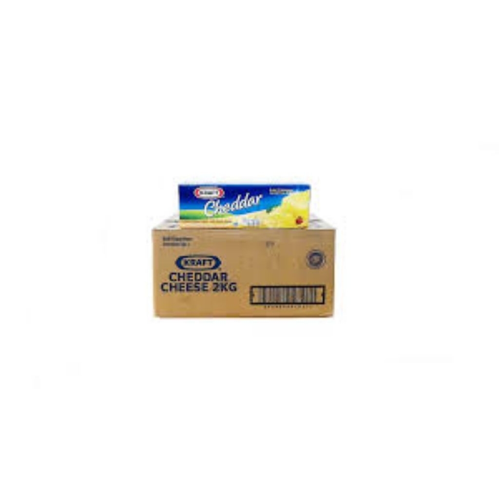 

Keju Kraft Cheddar 2kg 1dus isi 8