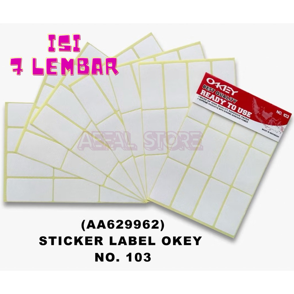 

Label Harga Label Stiker Okey No 103 isi 7 Lembar