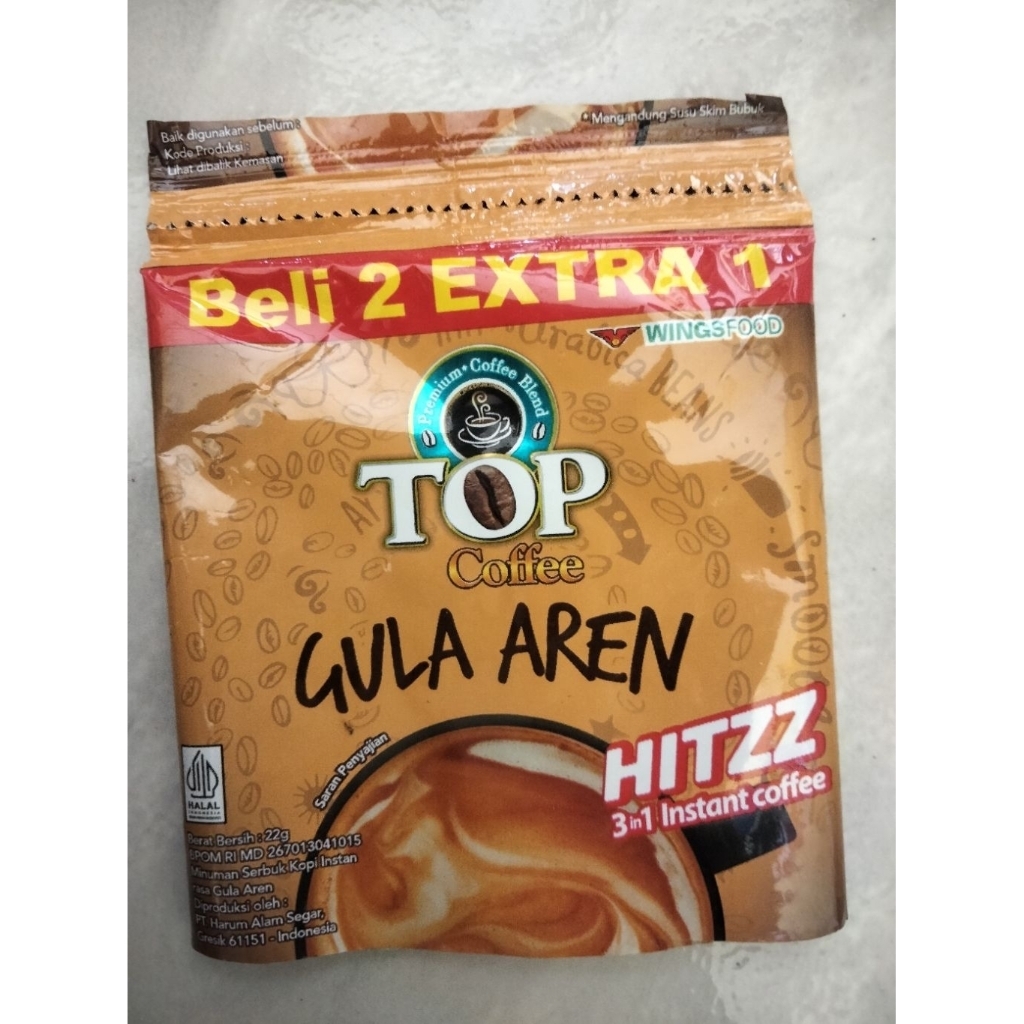 

Bungkus kopi bekas Top Coffe Gula Aren