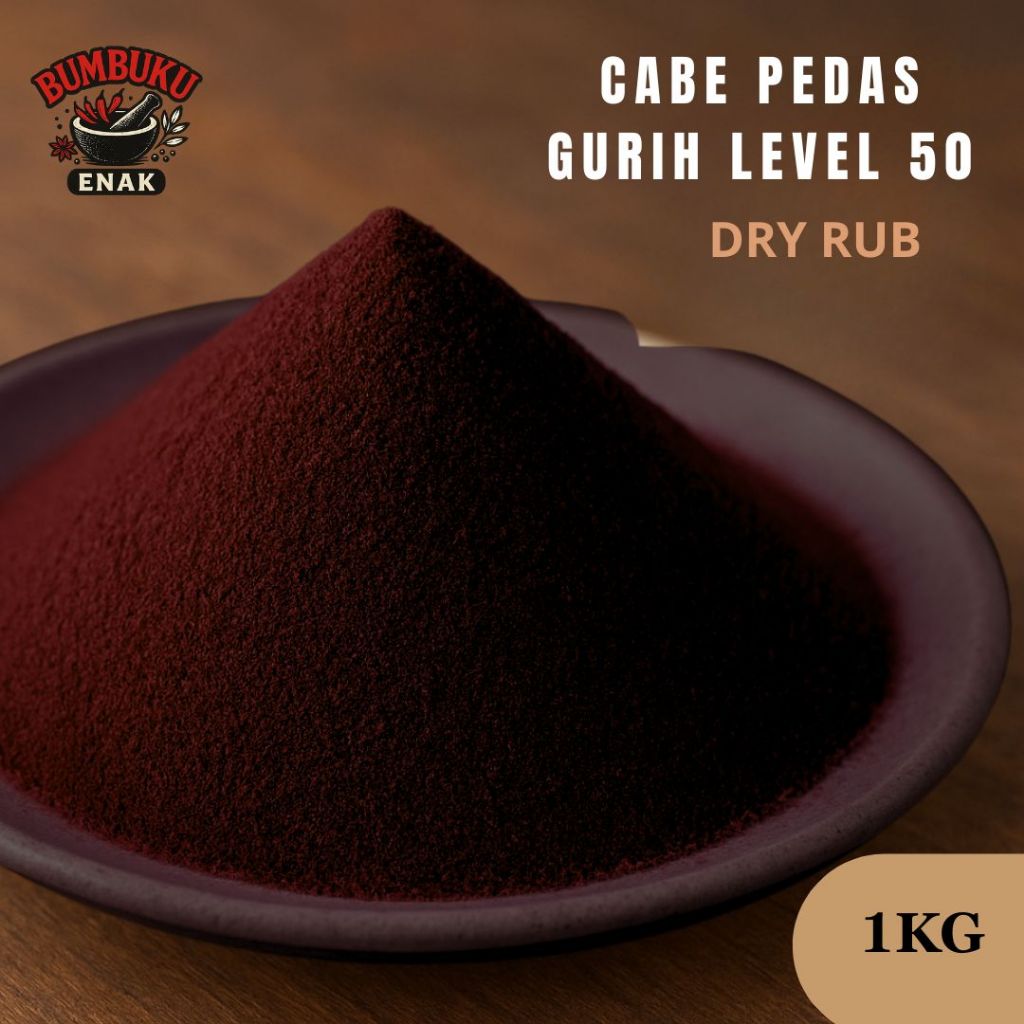 

Bumbu Tabur Cabe Pedas Gurih Level 50 1Kg Ekstra Pedas | Dry Rub Lezat untuk Penggila Rasa Panas Gurih