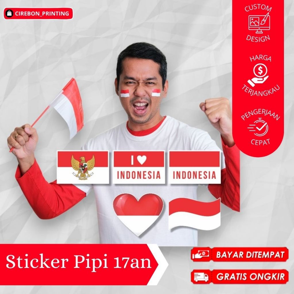 

STICKER CUSTOM / STICKER 17AN / STICKER 17 AGUSTUS / STICKER PIPI / CETAK STICKER / CETAK MURAH / CIREBON / GROSIR / FREE ONGKIR / COD