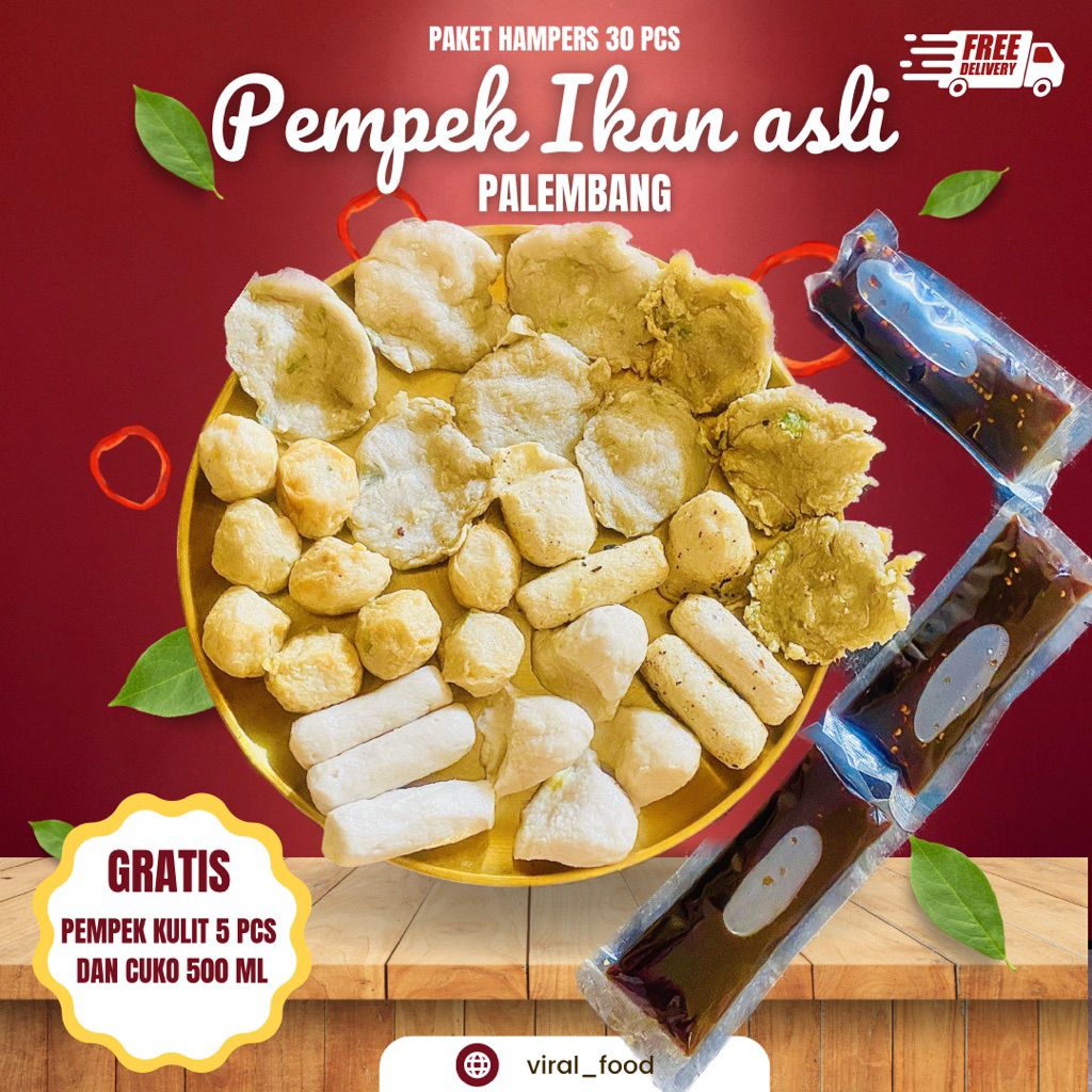 

PEMPEK PALEMBANG ASLI MIX 30 PCS