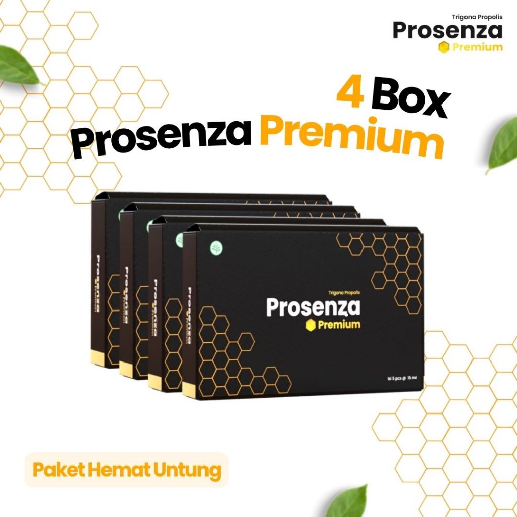 PROPOLIS PROSENZA PREMIUM PLUS ALKALI 100% ORIGINAL OBAT HERBAL DIABETES ASAM URAT KOLESTEROL (4BOX)
