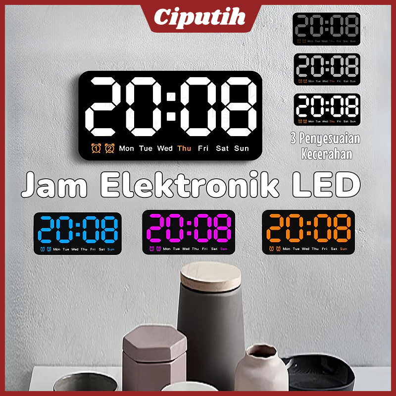 LED Jam Dinding Digital Multifungsi Jam  Dinding Digital Dengan Layar Besar Dan Fitur