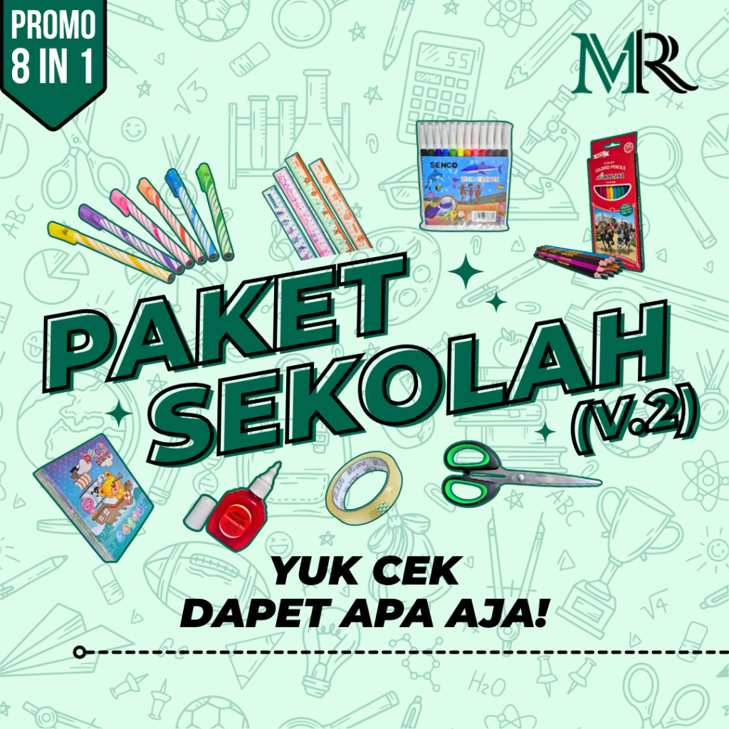 

Paket Alat Tulis Sekolah Versi 2 - Lengkap dengan 8 Produk