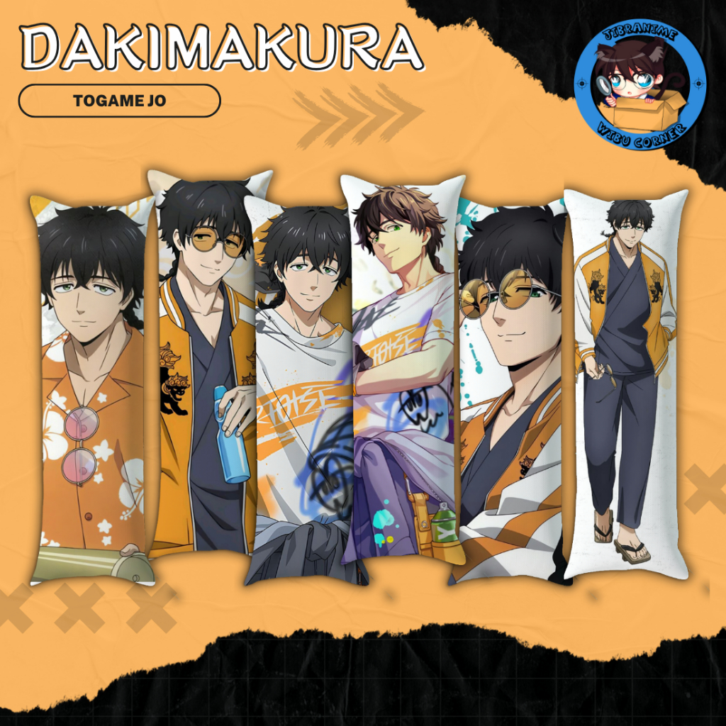 Dakimakura anime Togame Wind Breaker / guling ukuran 20x60 cm gambar 1 sisi bisa custom